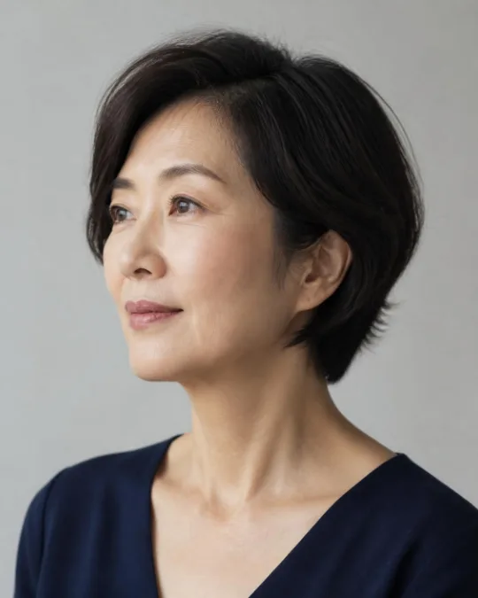 Graduated bob with low layers – Bobs for Women Over 50 With Fine or Thin Hair
