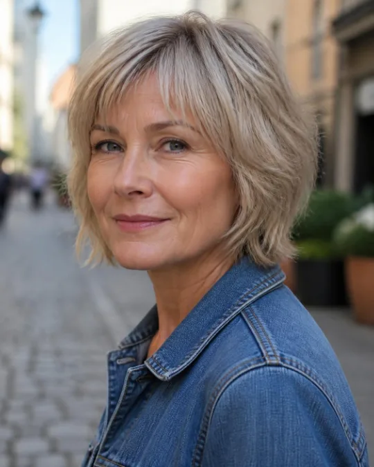 Light shaggy bob – Bobs for Women Over 50 With Fine or Thin Hair