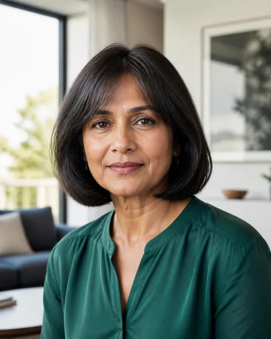 Bob with soft curtain bangs – Bobs for Women Over 50 With Fine or Thin Hair