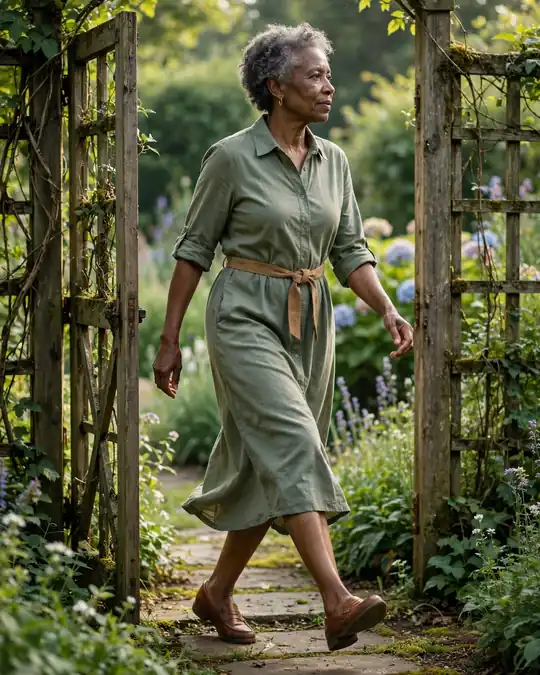 Shirt dress with a soft belt – Dresses for Women Over 60