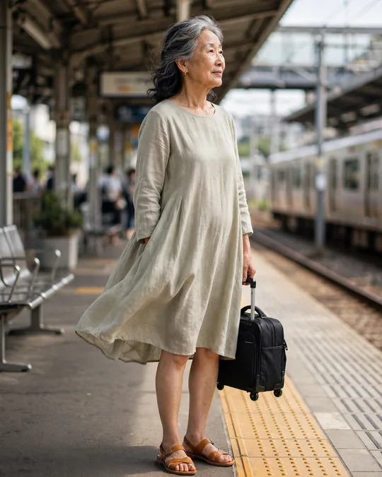 Tunic dress that floats over the middle – Dresses for Women Over 60
