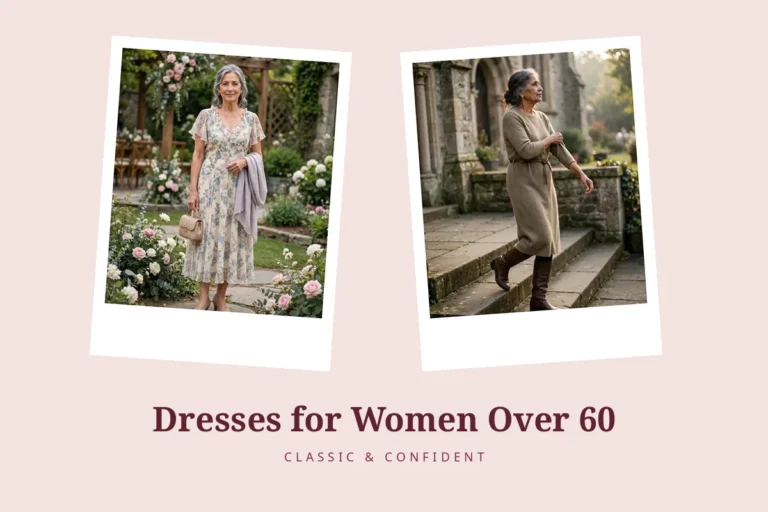 Dresses for women over 60, a chiffon midi dress and a knit midi dress – Dresses for Women Over 60