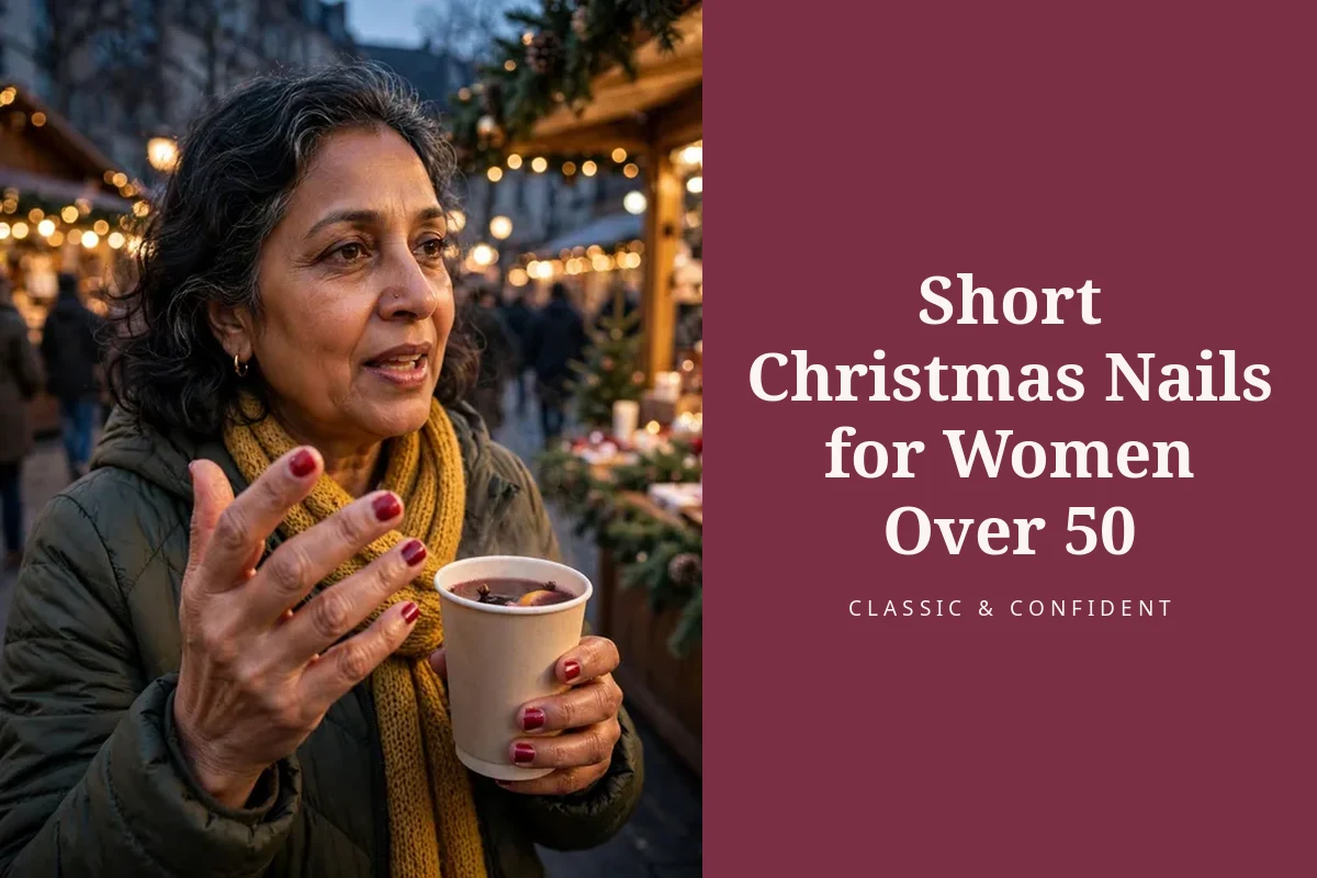 20 Short Christmas Nails for Women Over 50