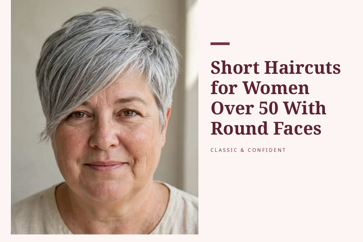 8 Short Haircuts for Women Over 50 With Round Faces