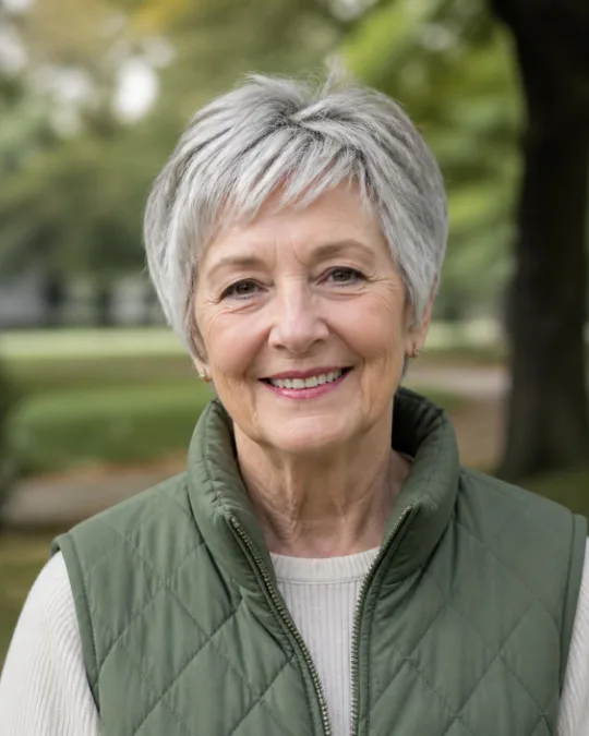 Wash-and-wear short crop – Hairstyles for Women Over 70 With Fine or Thin Hair