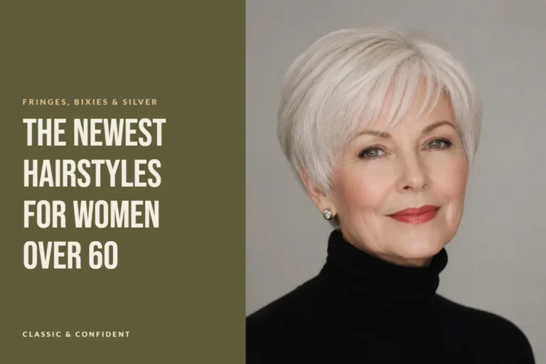 Woman over 60 with a short pearl-white bixie – The Newest Hairstyles for Women Over 60