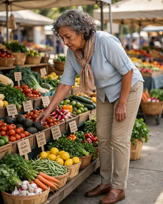 Cotton shirt, chinos and a soft scarf – Outfits for Women Over 70