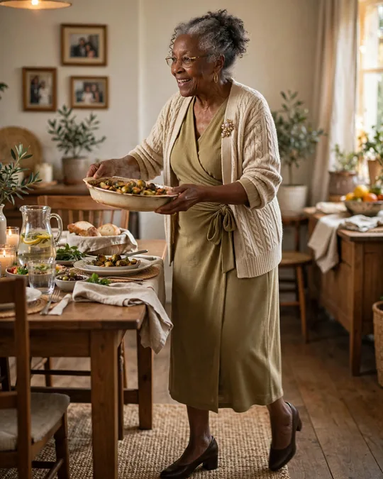 Jersey wrap dress with a cardigan – Outfits for Women Over 70